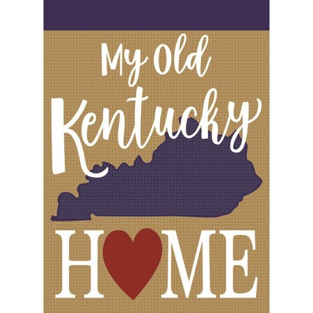 MAGNOLIA GARDEN FLAGS 13 x 18 in. My Old Kentucky Home Burlap Garden Flag MA85687